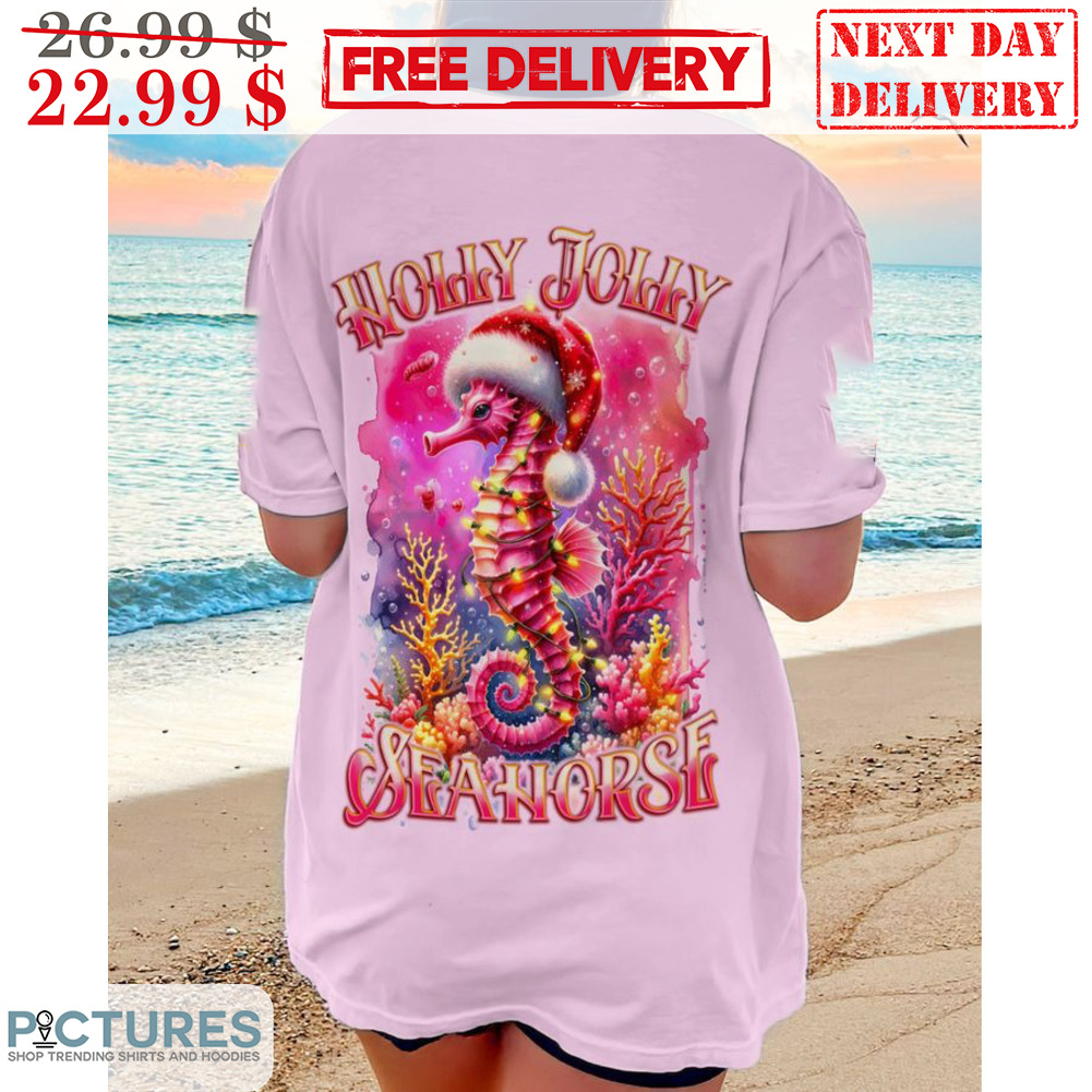 Hippocampus Holly Jolly Seahorse Christmas Shirt