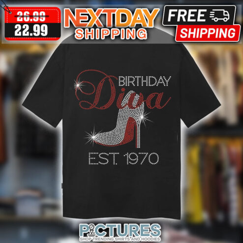 Custom Name Birthday High Heels Est 1970 Shirt