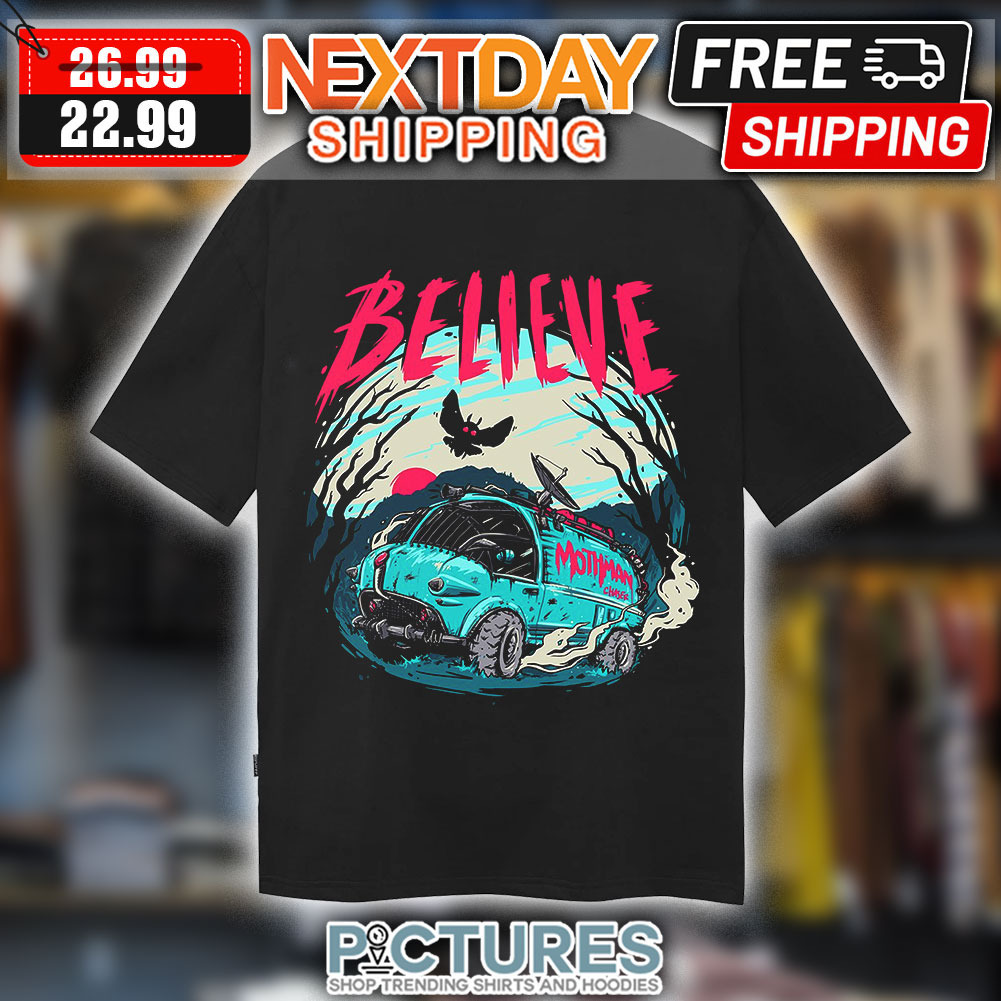 Mothman Believe Hippie Car Forest Shirt