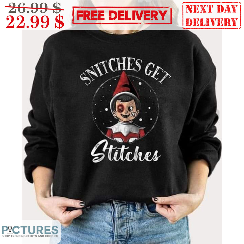 Pinocchio Snitches Get Stitches Merry Christmas Shirt