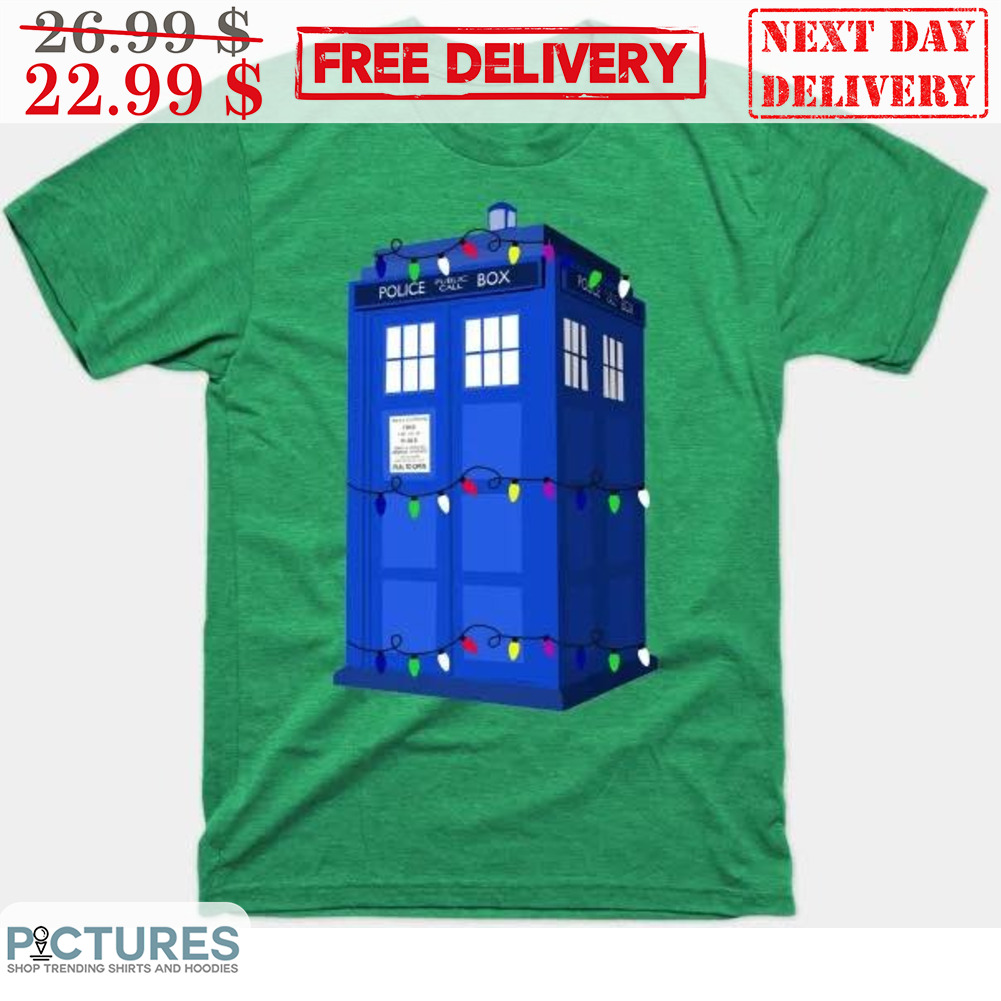 Police Box Merry Christmas Lights Shirt