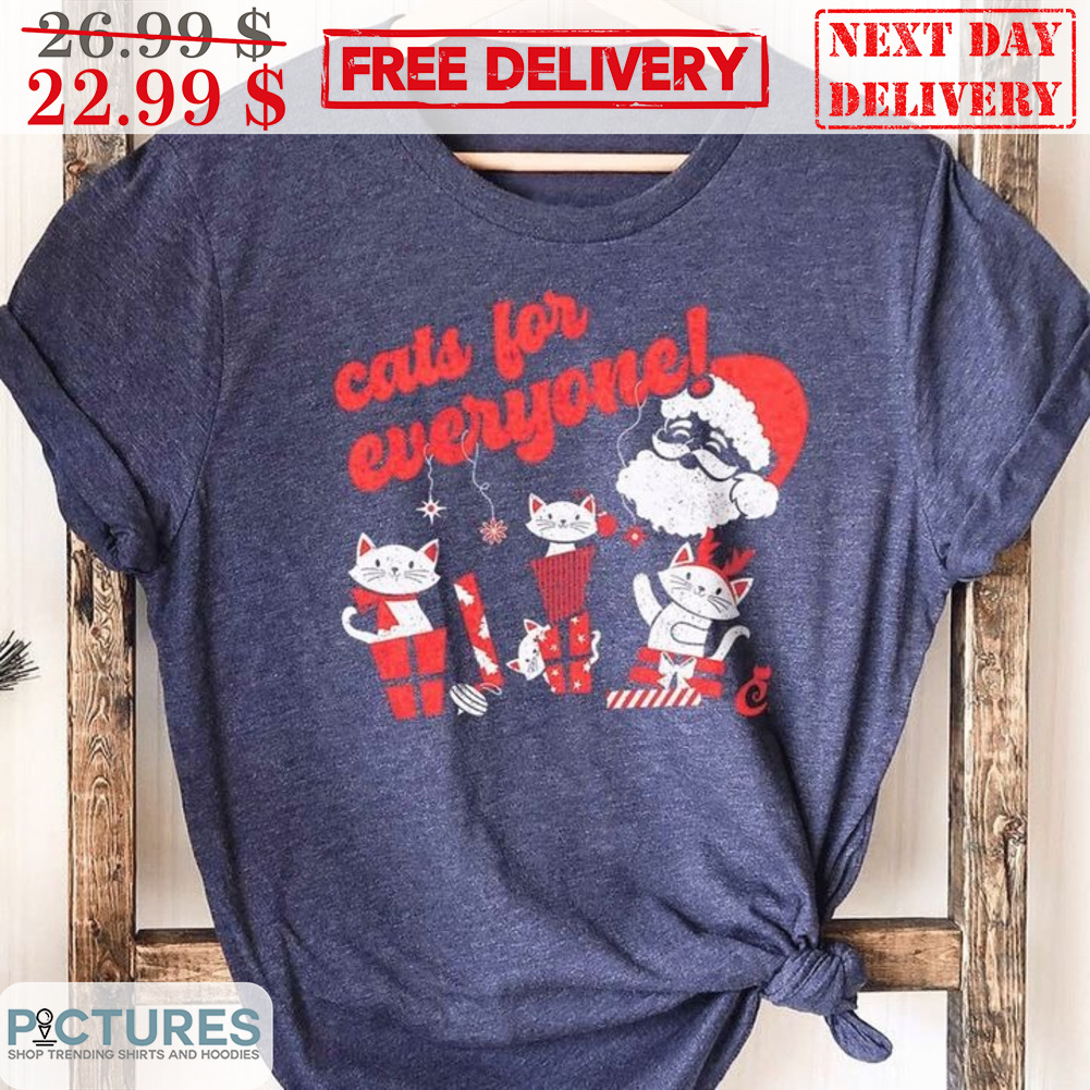 Santa Cats For Everyone Merry Christmas Shirt