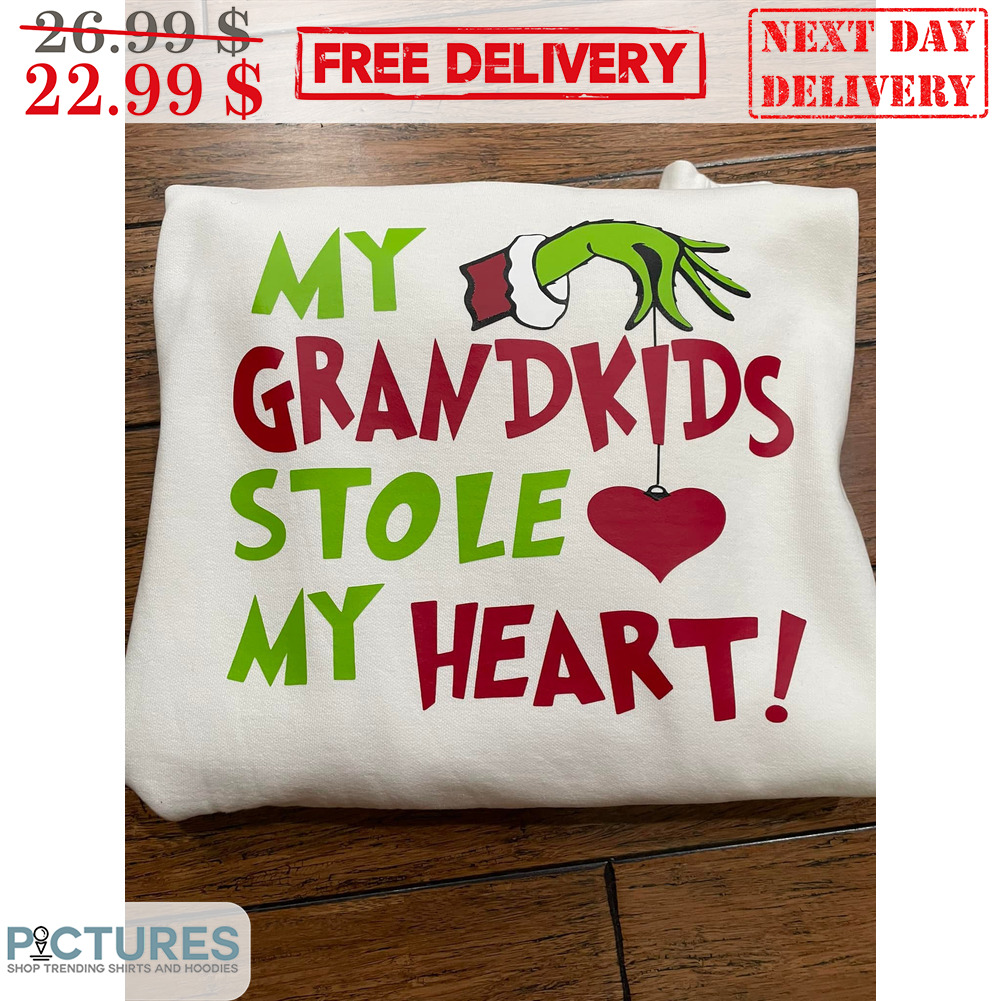 The Grinch My Grandkids Stole My Heart Christmas Shirt