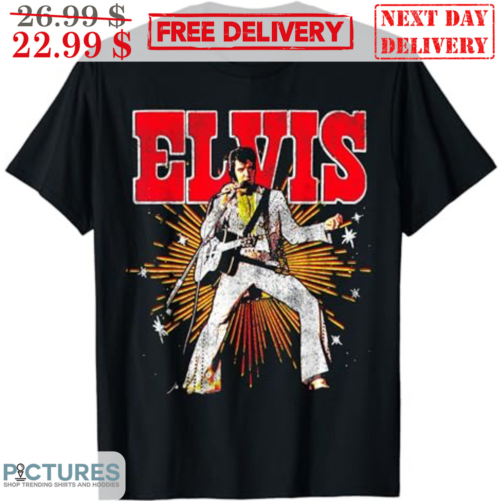 Elvis Presley Guitar Sunset Lighting Shirt Elvis Presley Guitar Sunset Lighting Shirt
