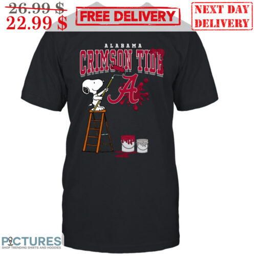 Snoopy Print Alabama Crimson Tide FBS Shirt