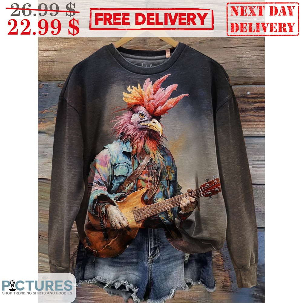 Chicken Electric Guitar Art Shirt