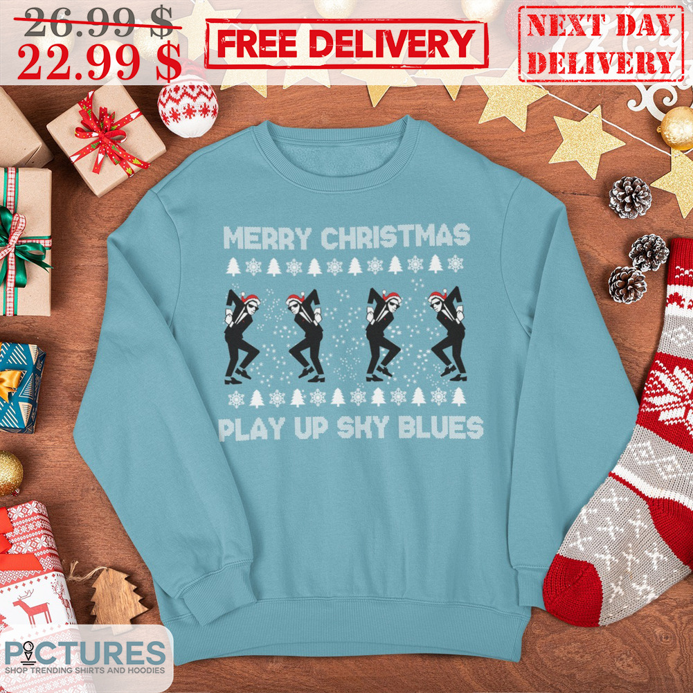 Dancing Merry Christmas Play Up Sky Blues Shirt