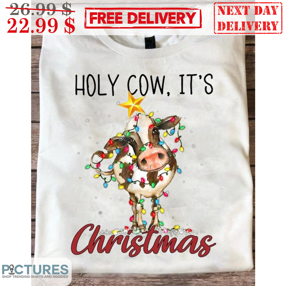 Holy Cow It's Christmas Light Shirt