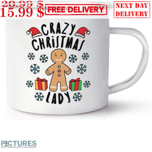Gingerbread Crazy Christmas Lady Gift Snowflake Christmas Mug