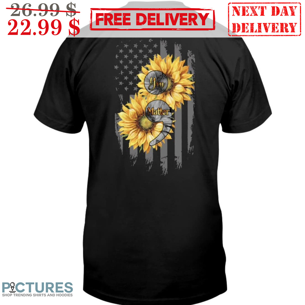 Sunflower You Matter American Flag Vintage Shirt