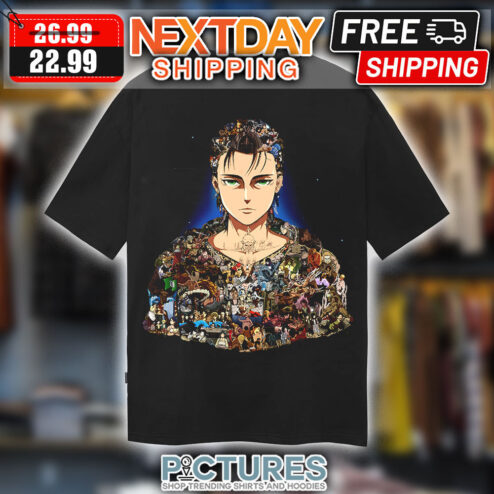 Eren Yeager Attack On Titans All Characters Remember Art Anime Shirt