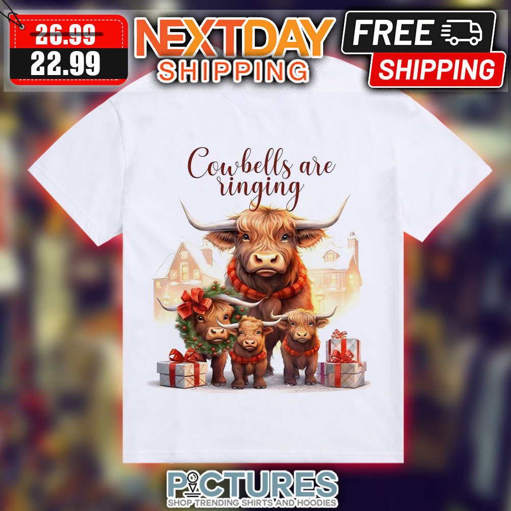 Cowbell Are Ringing Christmas Family Gift Shirt