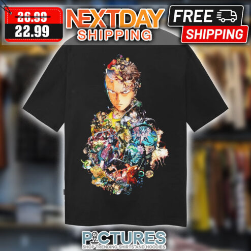 Saitama One Punch Man All Characters Remember Art Anime Shirt