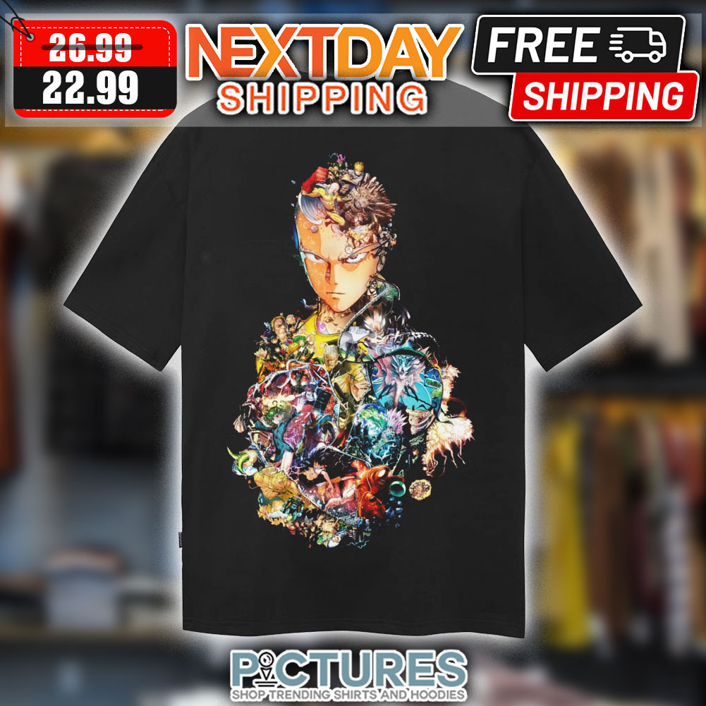 Saitama One Punch Man All Characters Remember Art Anime Shirt