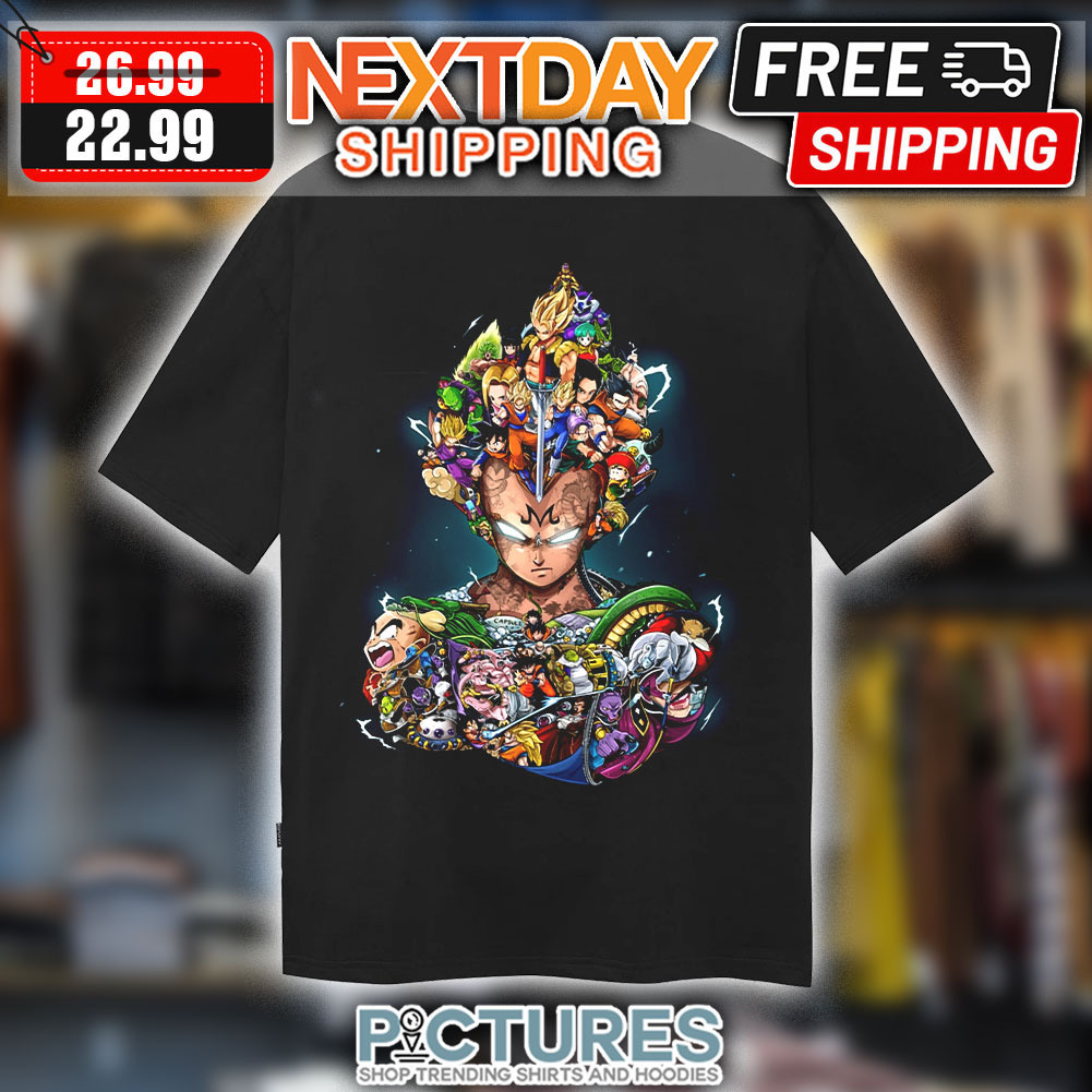 Vegeta Remember All Characters Dragon Ball Art Graphic Anime Shirt