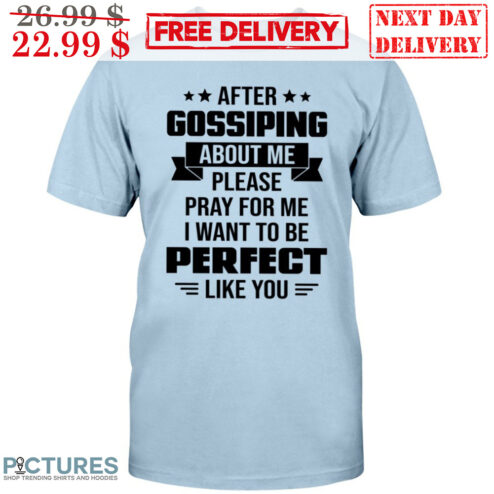 After Gossiping About Me Please Pray For Me I Want To Be Perfect Like You Shirt