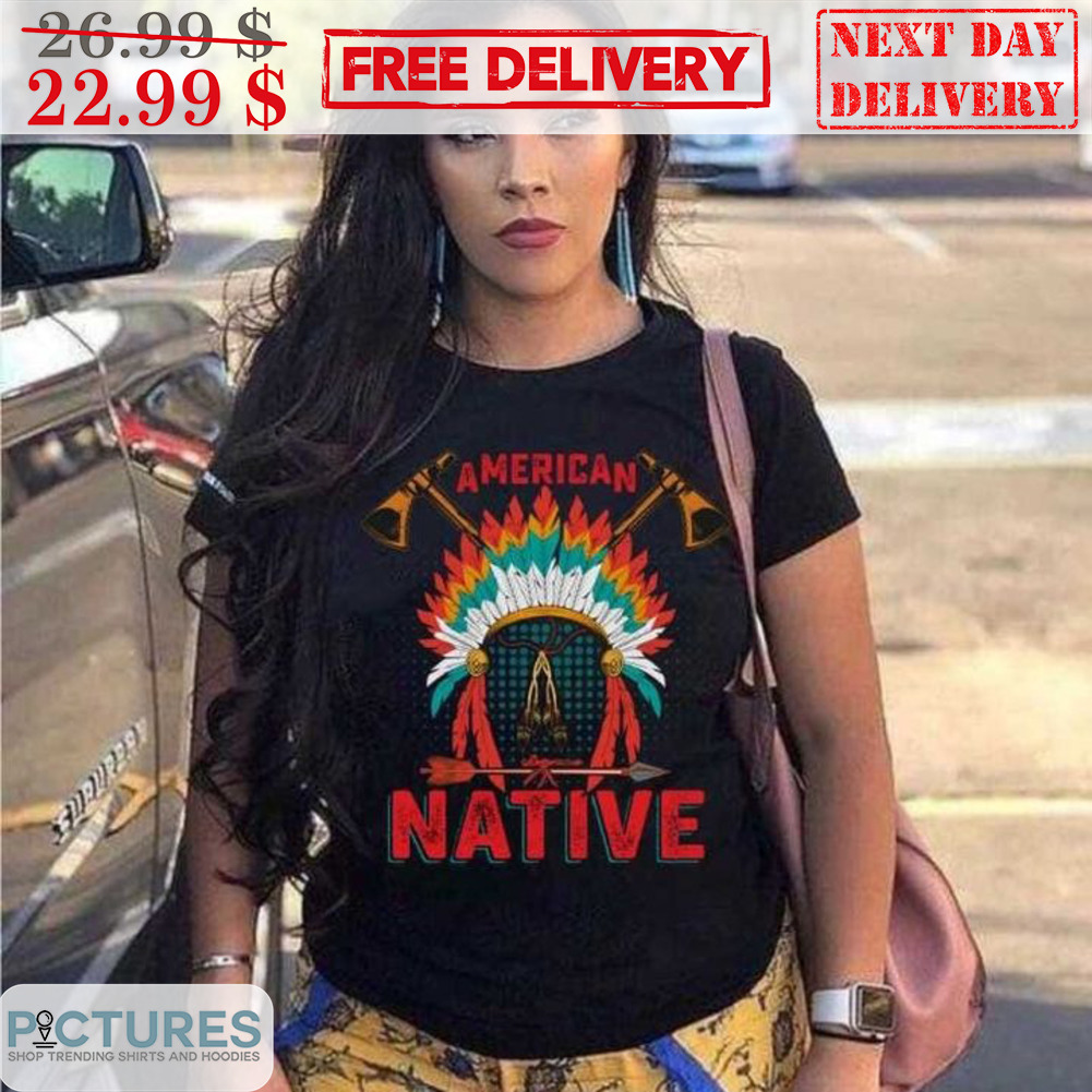American Native Axe Native Hat Vintage Shirt