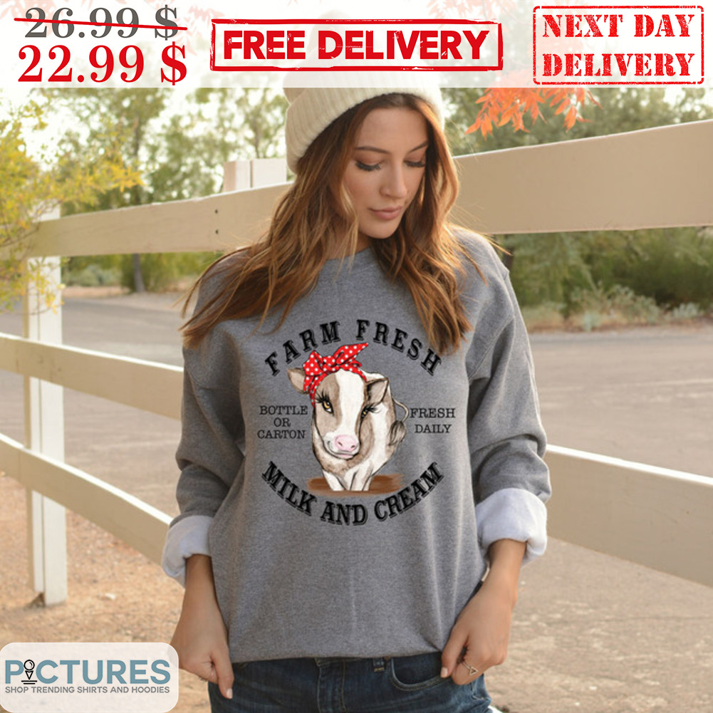 Heifer Farm Fresh Bottle Or Carton Fresh Daily Milk And Cream Shirt