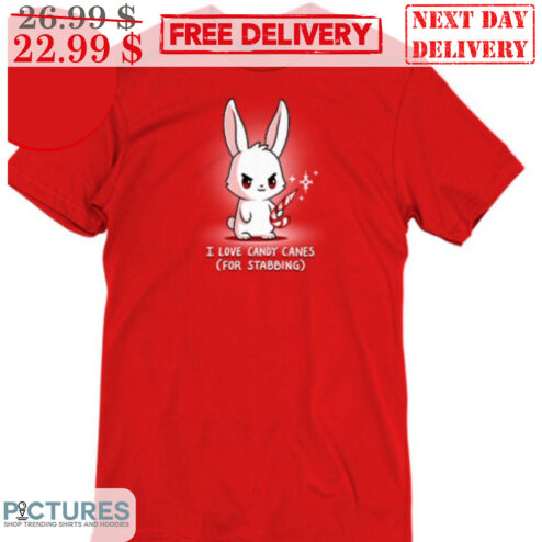 Bunny I Love Candy Canes For Stabbing Shirt