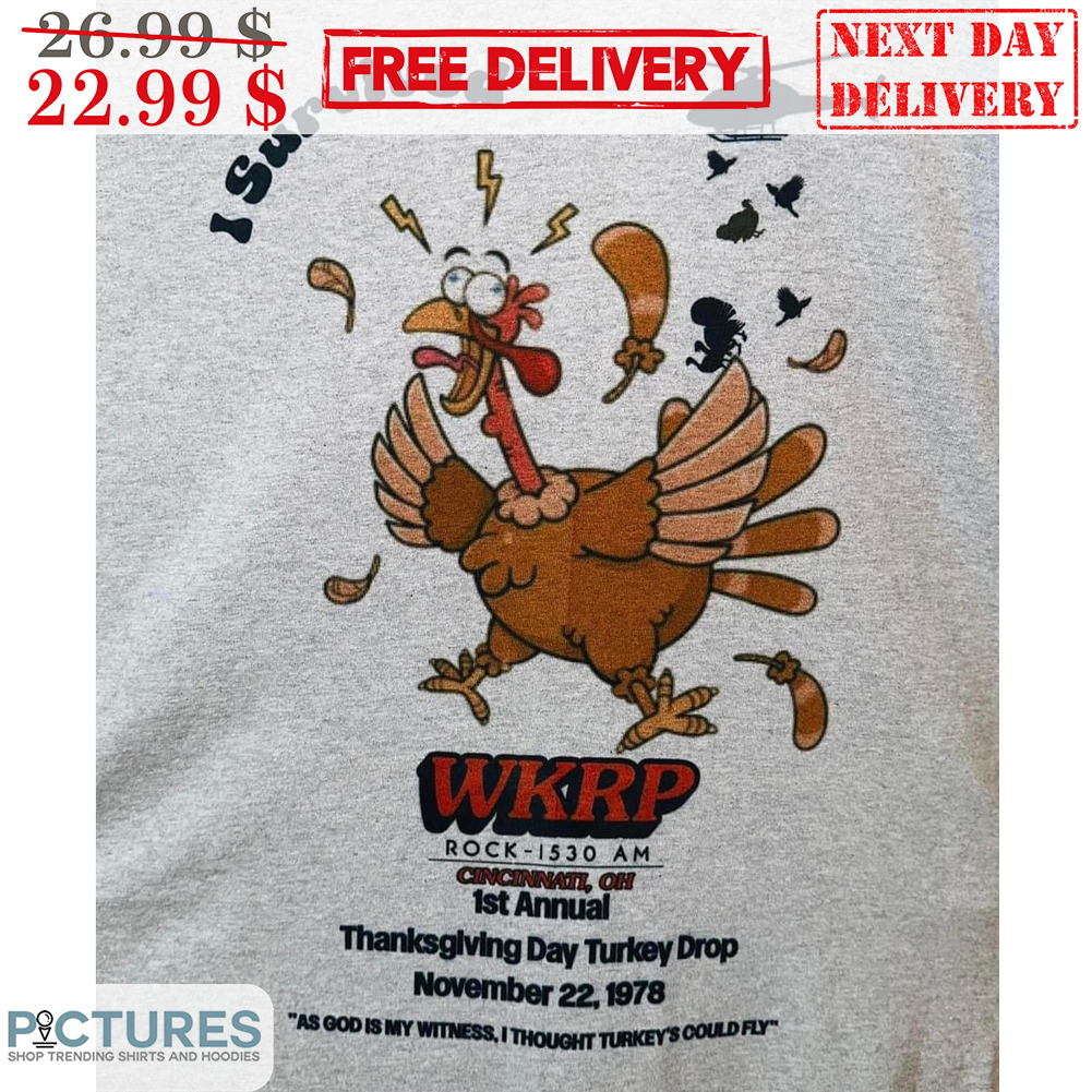 Helicopter I Survived WKRP Thanksgiving Day Turkey Drop Shirt