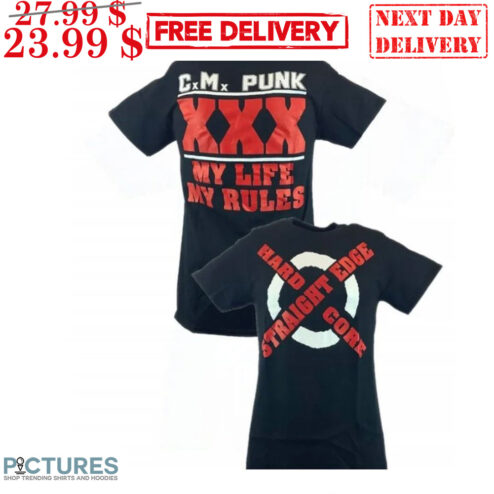 Hard Core Straight Edge CxMx Punk XXX My Life My Rules Shirt