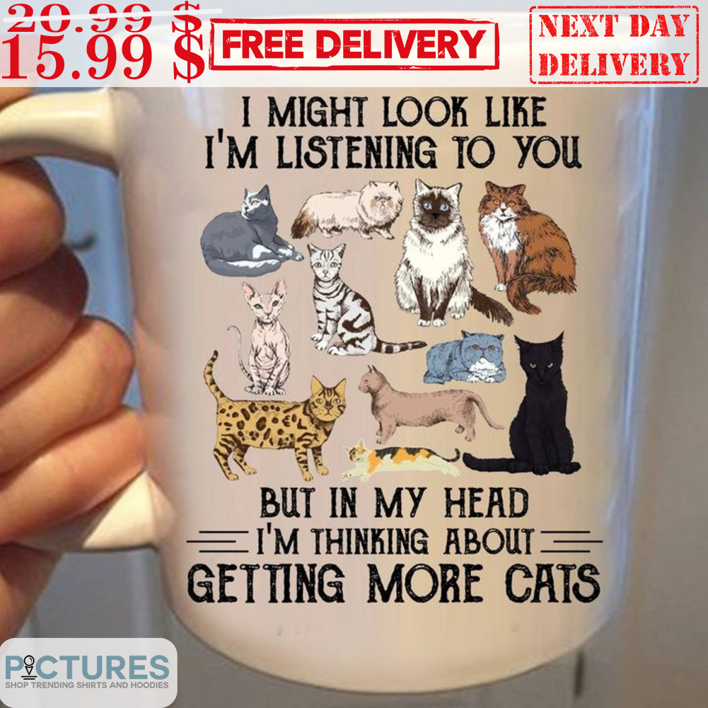 I Might Look Like I'm Listening To You But In My Head I'm Thinking About Getting More Cats Mug