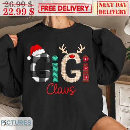 Custom Name Gigi Claus Christmas Shirt