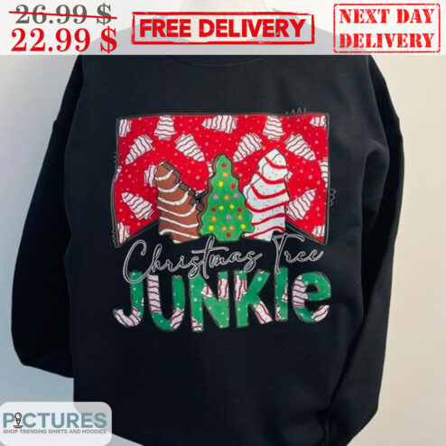 Pine Tree Cake Christmas Tree Junkie Shirt