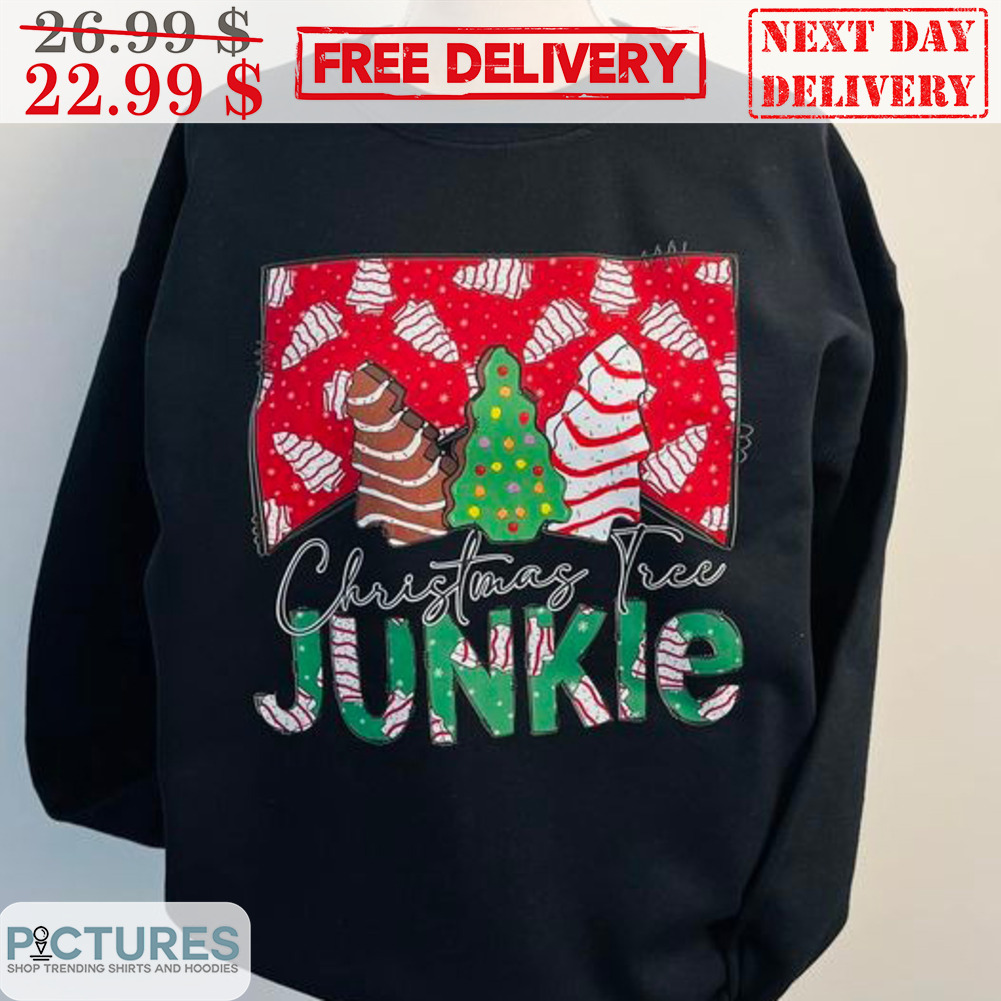 Pine Tree Cake Christmas Tree Junkie Shirt