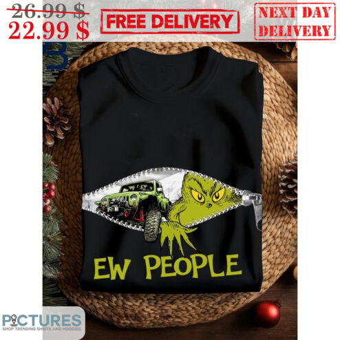 Grinch Truck Ew People Ugly Christmas Shirt