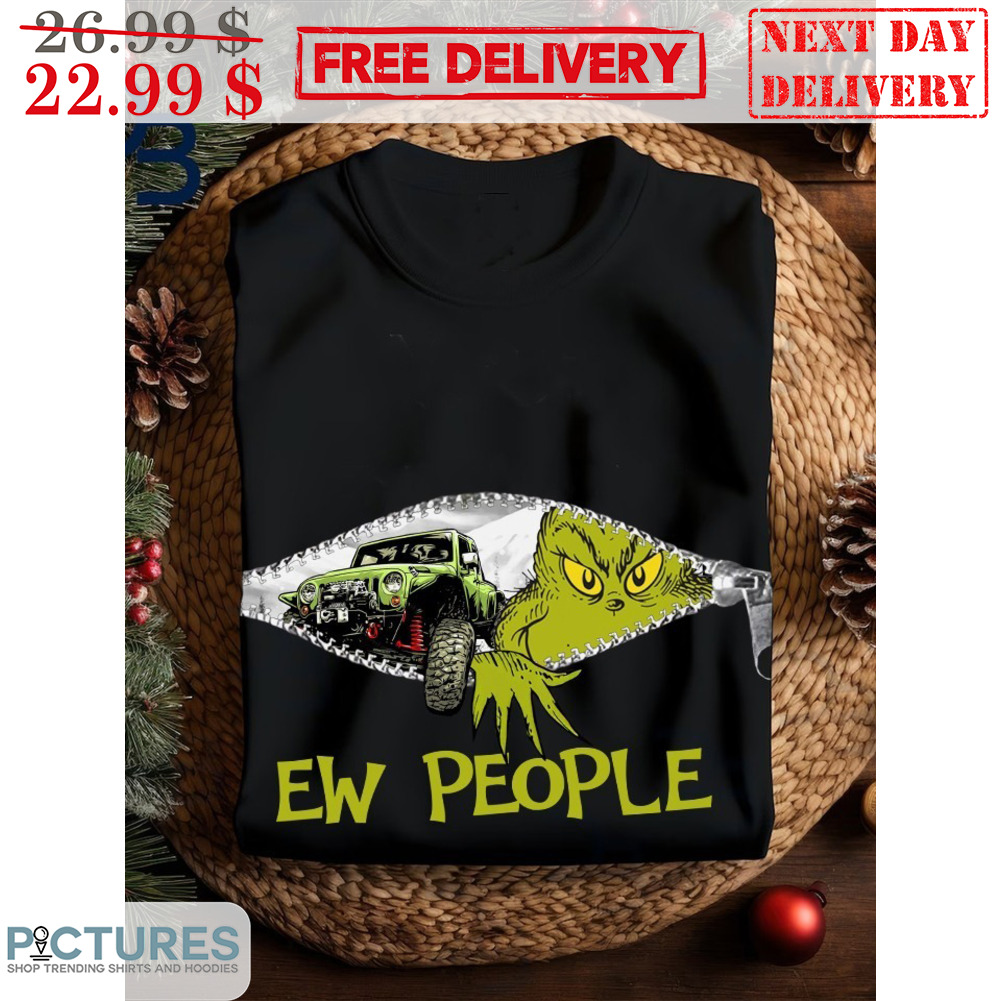 Grinch Truck Ew People Ugly Christmas Shirt