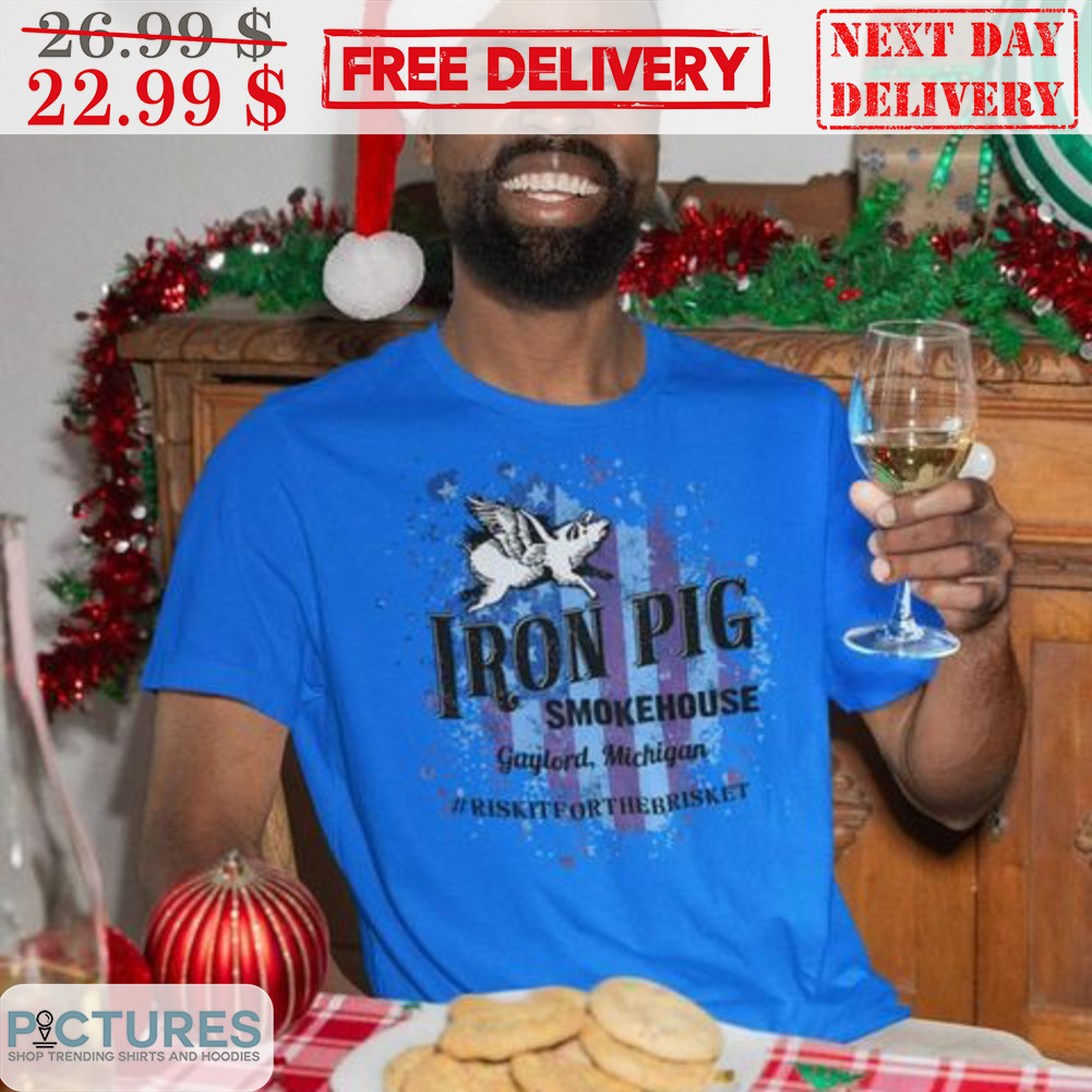 Iron Pig Smokehouse American Flag Shirt