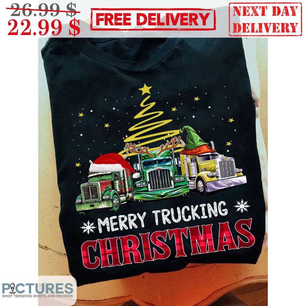 Trucks Merry Trucking Merry Christmas Shirt