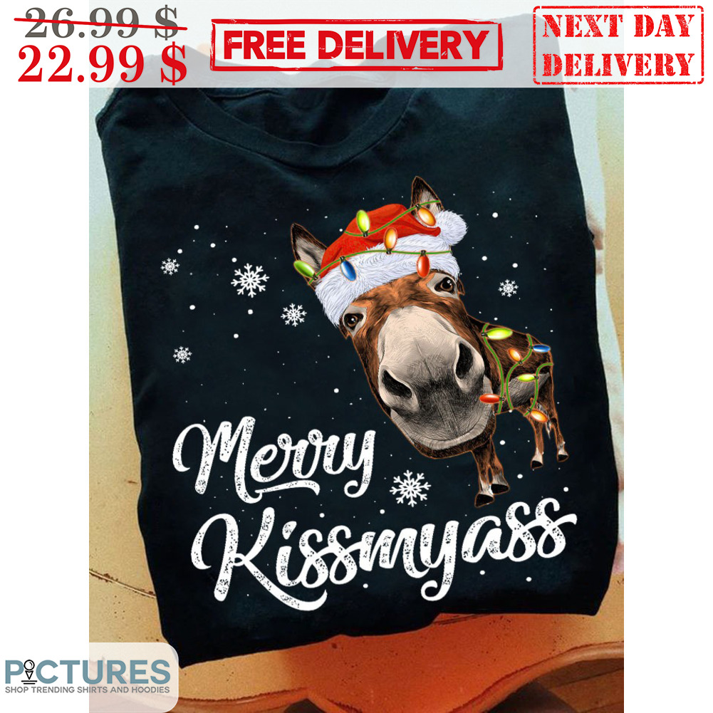 Horses Merry Kissmyass Ugly Christmas Shirt