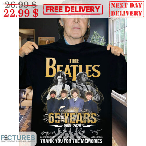 The Beatles 65 Years 1960-2025 Signature Thank You For The Memories Shirt