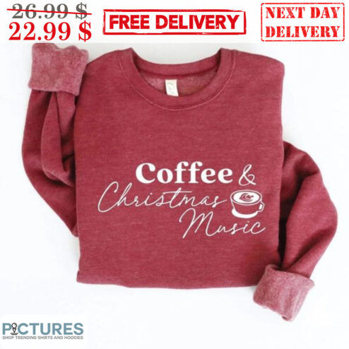 Coffee Christmas Music Shirt