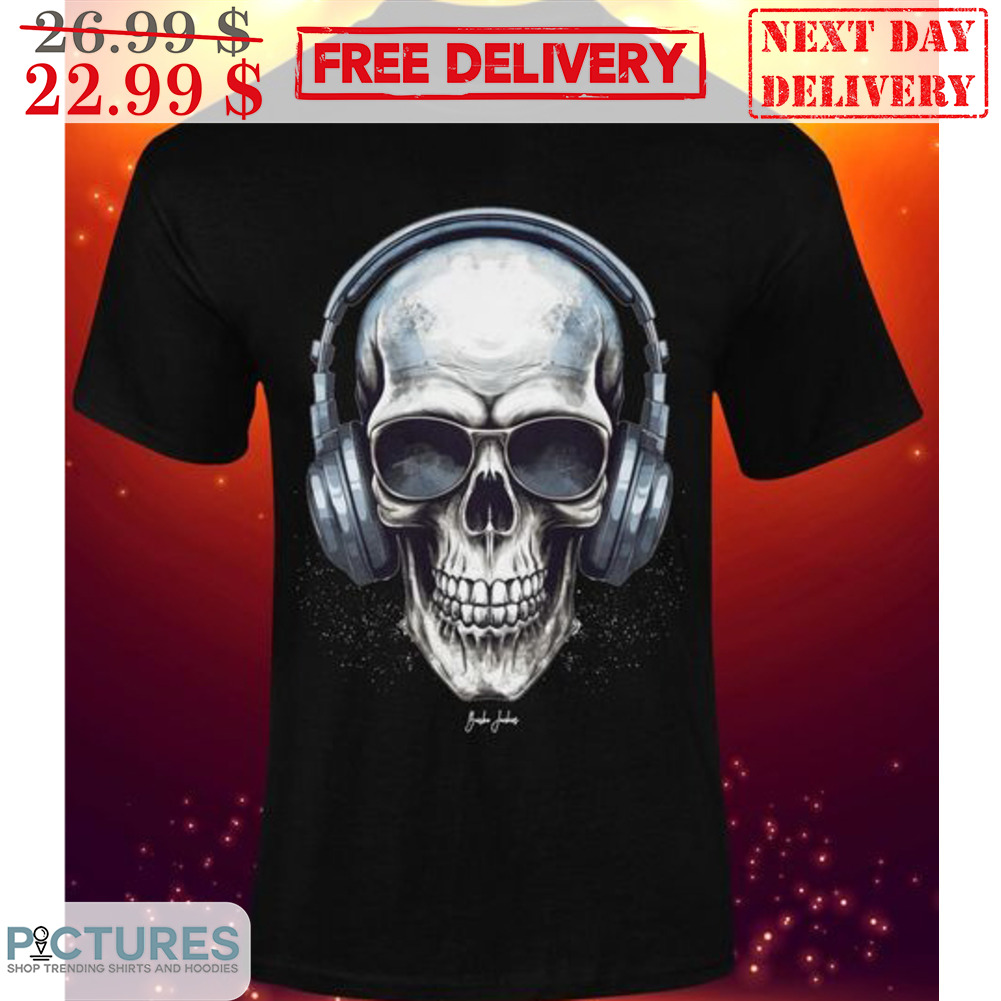 Skull Rock Headphone Cool Shirt