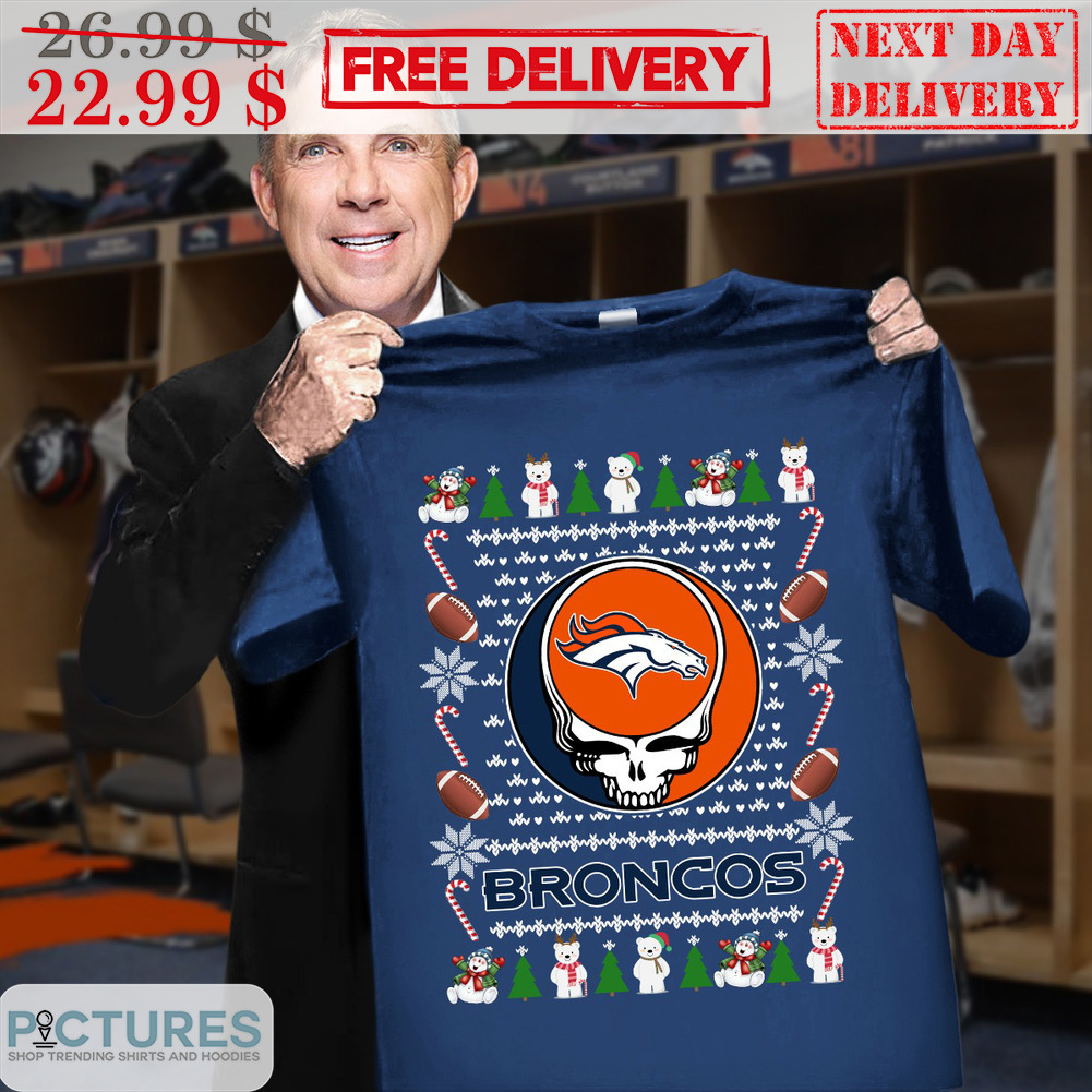 Denver Broncos Grateful Dead Ugly Christmas Shirt