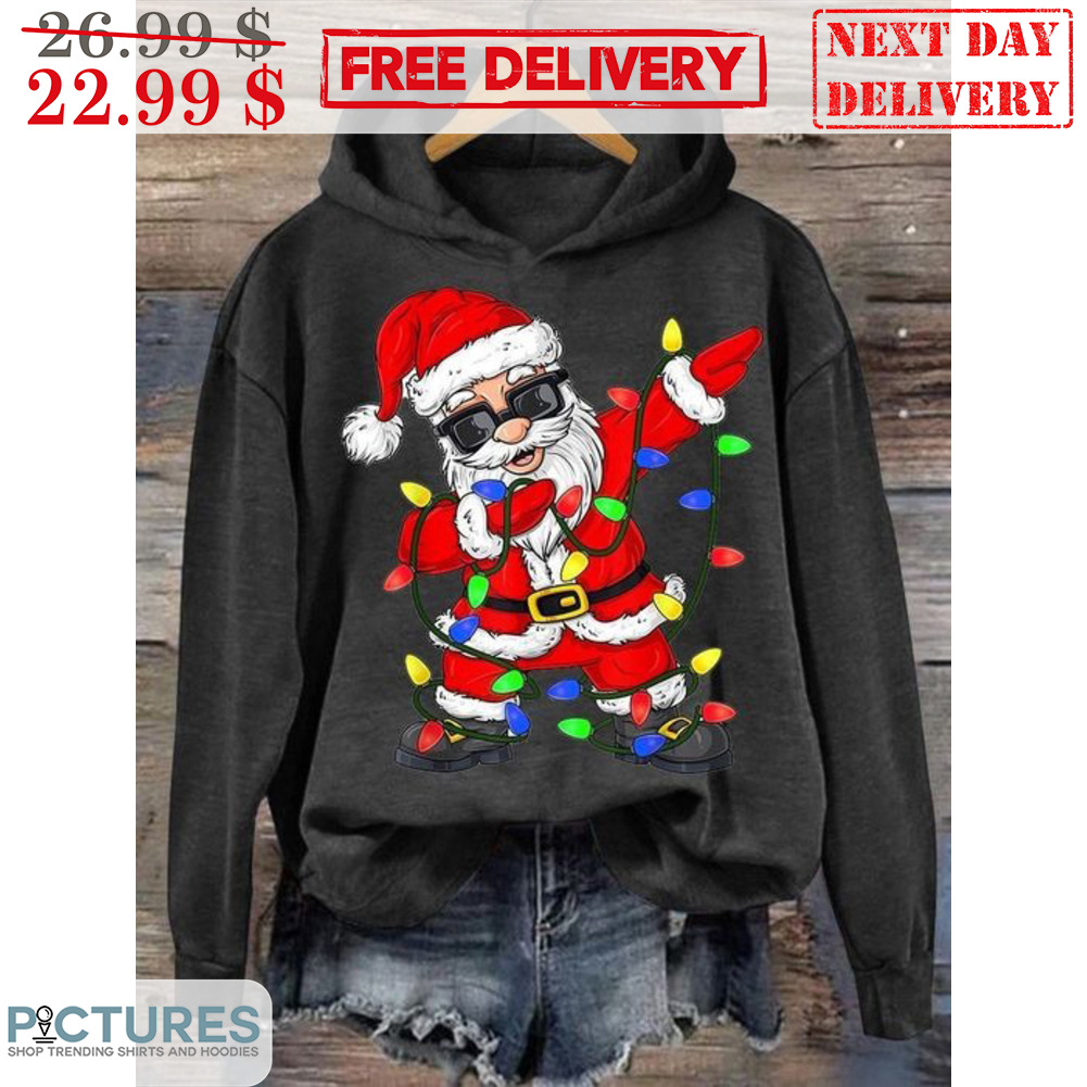 Santa Claus Dabbing Christmas Light Shirt