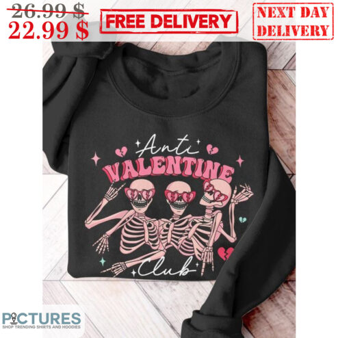 Skeletons Anti Valentine Club Valentine's Day Shirt