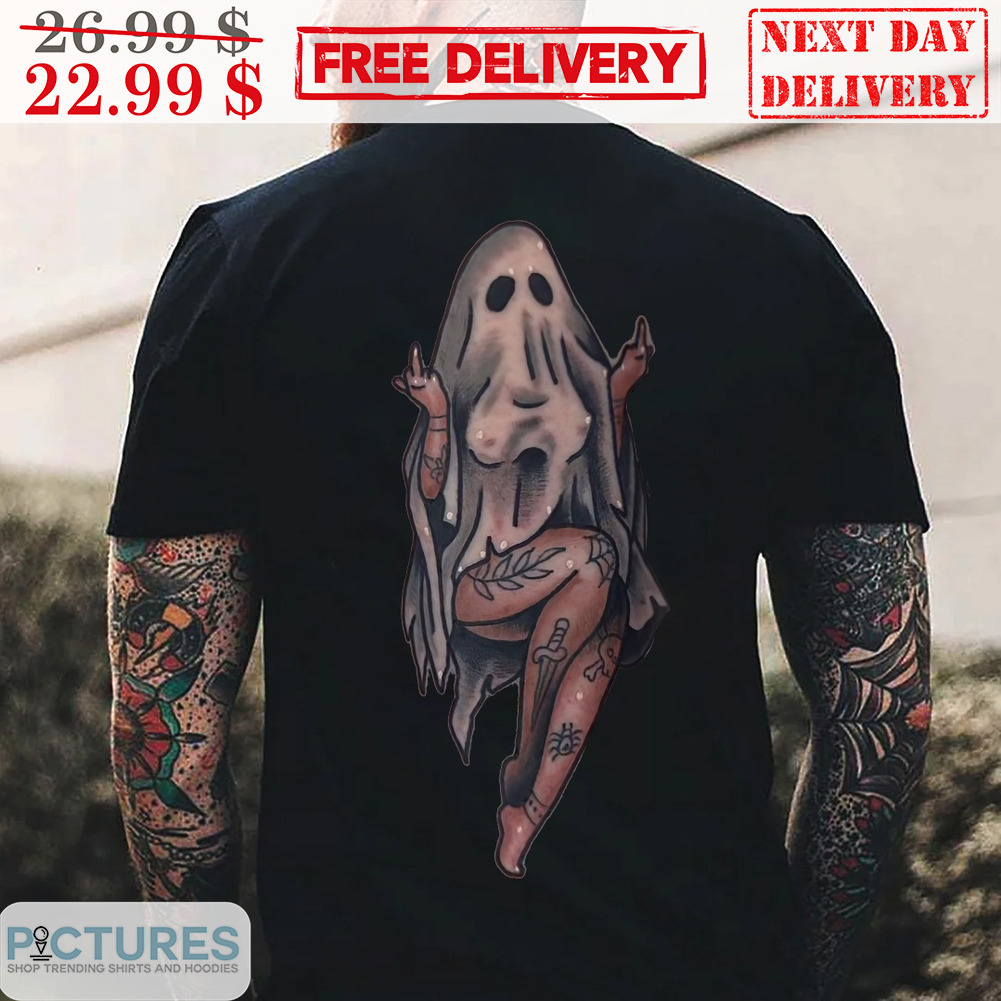 Sexy Lady Ghost Middle Finger Shirt