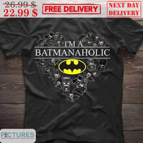 Heart I'm A Batmanaholic Batman Shirt