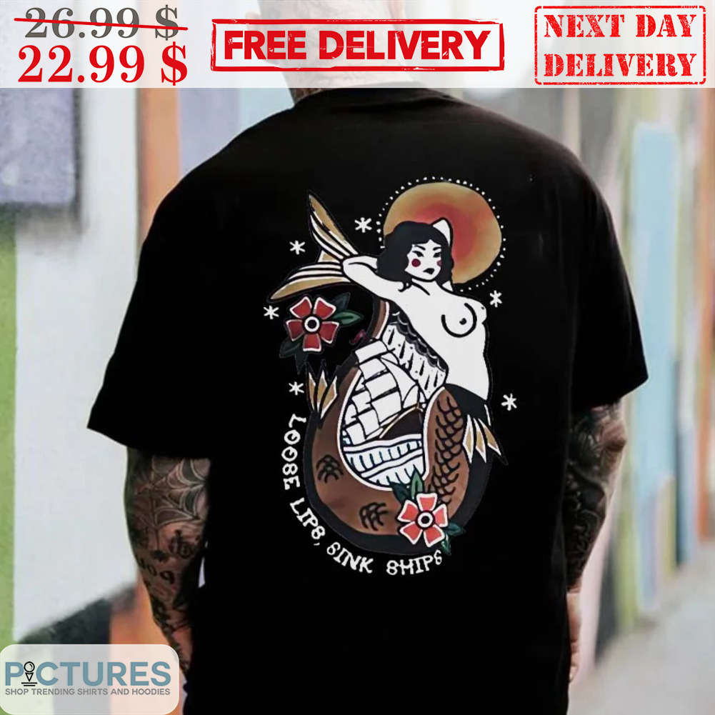 Nude Mermaid Loose Lipo Sink Ships Shirt