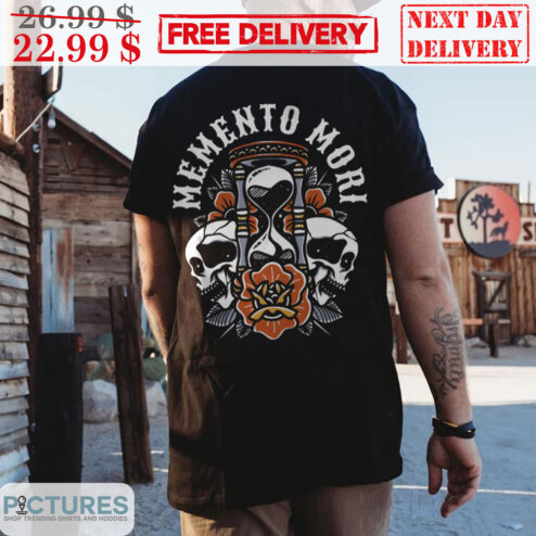 Skulls Roses Hourglass Memento Mori Shirt