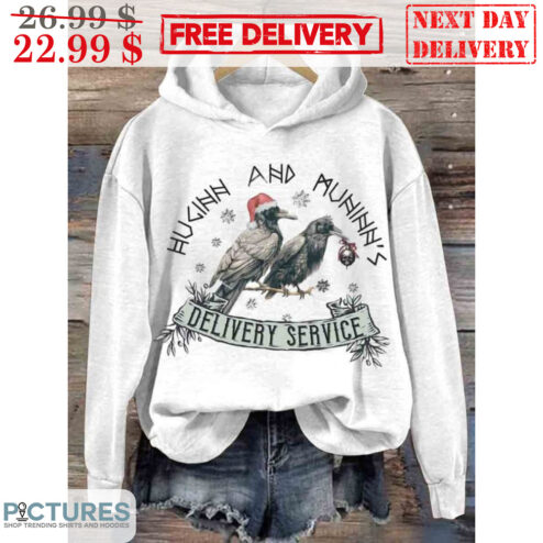 Crow Huginn And Mchugh's Delivery Service Christmas Shirt