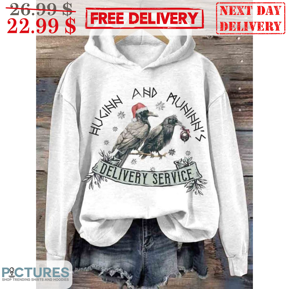 Crow Huginn And Mchugh's Delivery Service Christmas Shirt