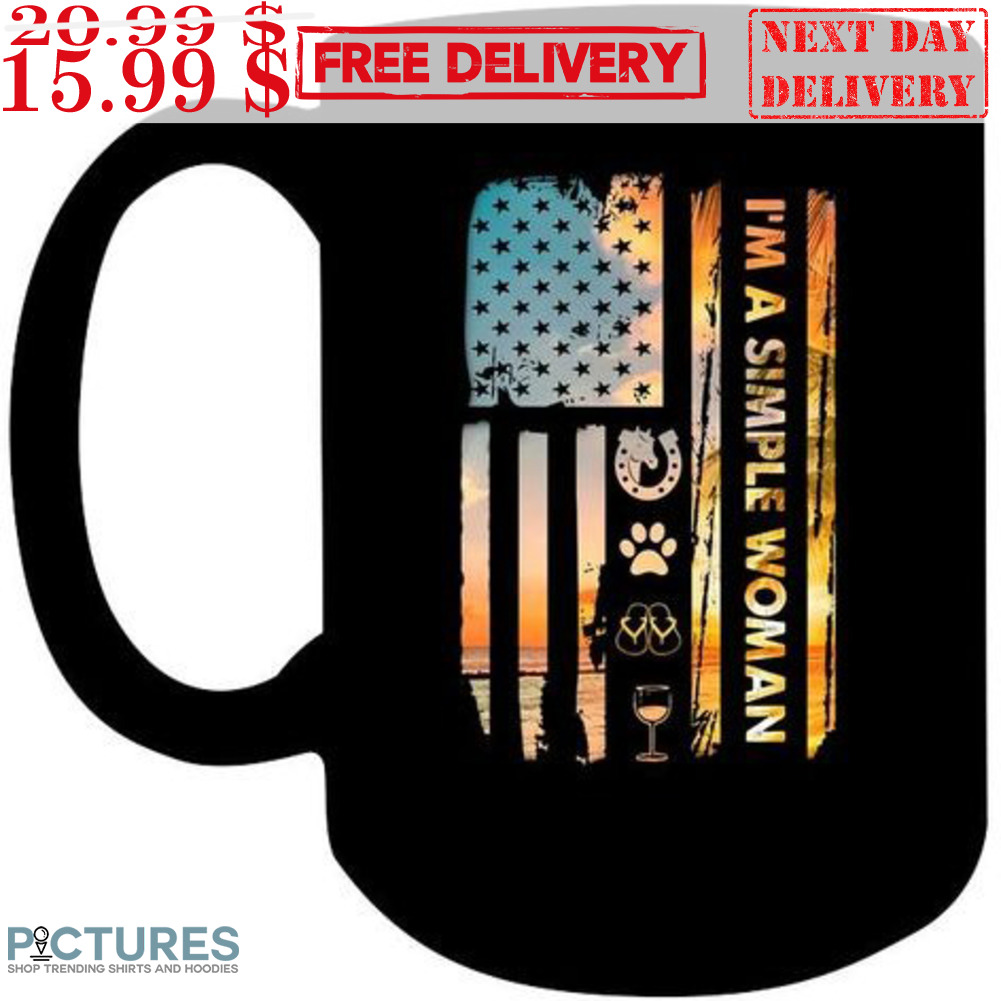 I'm A Simple Woman American Flag Mug