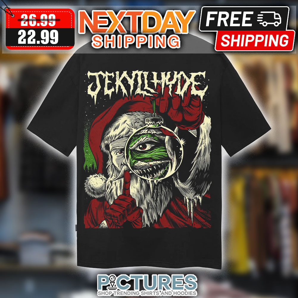 Santa Claus Grinch Jekyll Hyde Christmas Shirt