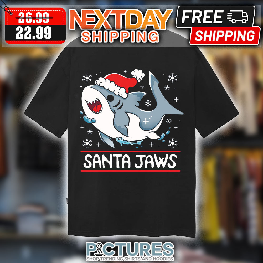 Shark Santa Jaws Fun Ugly Christmas Shirt