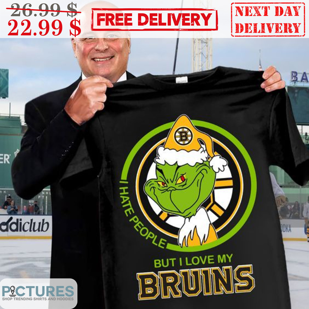 Grinch I Hate People But I Love My Bruins Chrismtas Shirt